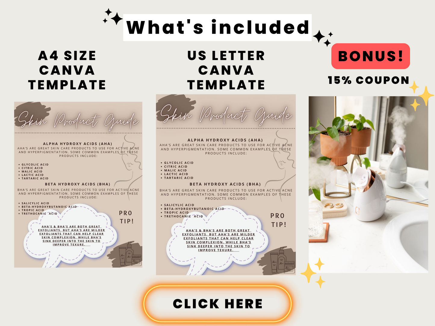 Daily Skincare Guide & Checklist Template
